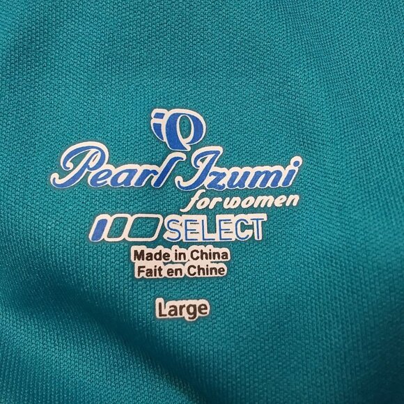 PEARL IZUMI Cycling Shirt 1/2 Zip Teal Green Womens Large - Picture 6 of 8
